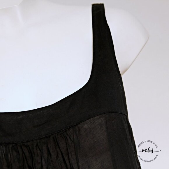 Theory Sheer Eyelet Scoop Neck Cotton Tank Top - Picture 7 of 11